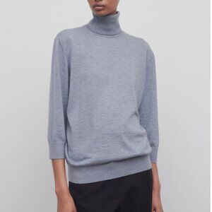 THE ROW Hevos cashmere turtleneck sweater blue s small